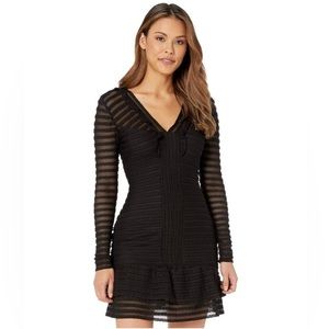 Parker’s Cozumel Black long sleeve fitted lace dress 10